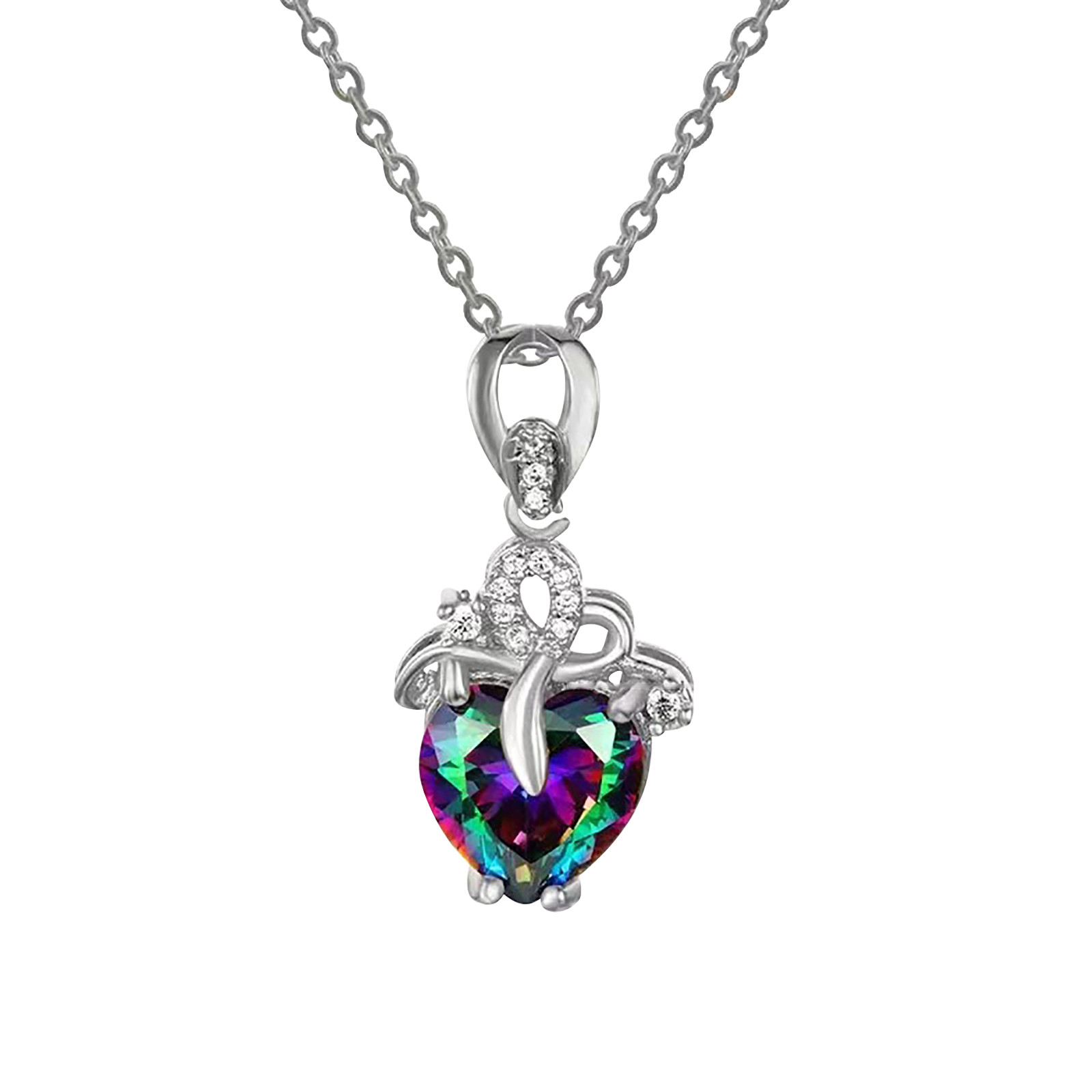 thumbnail image 2 of Día Colgante Regalo Novia Forma Cumpleaños Navidad Corazón Collar San Valentín Collares Colgantes, 2 of 2